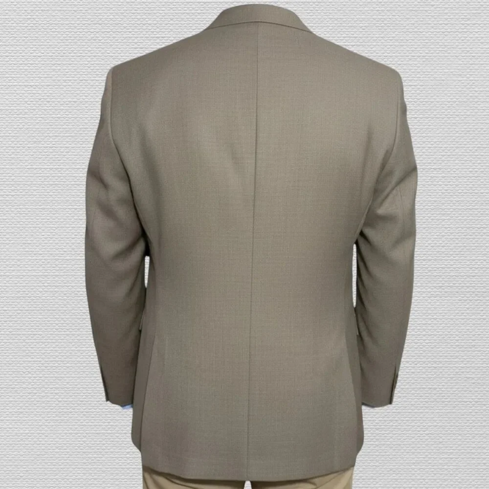 TOMMY HILFIGER Men’s Blazer Sport Coat 2-Button Jacket 44R Tan Beige Wool Blend